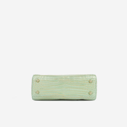 Mini Lady Dior - Green/Gold Crocodile
