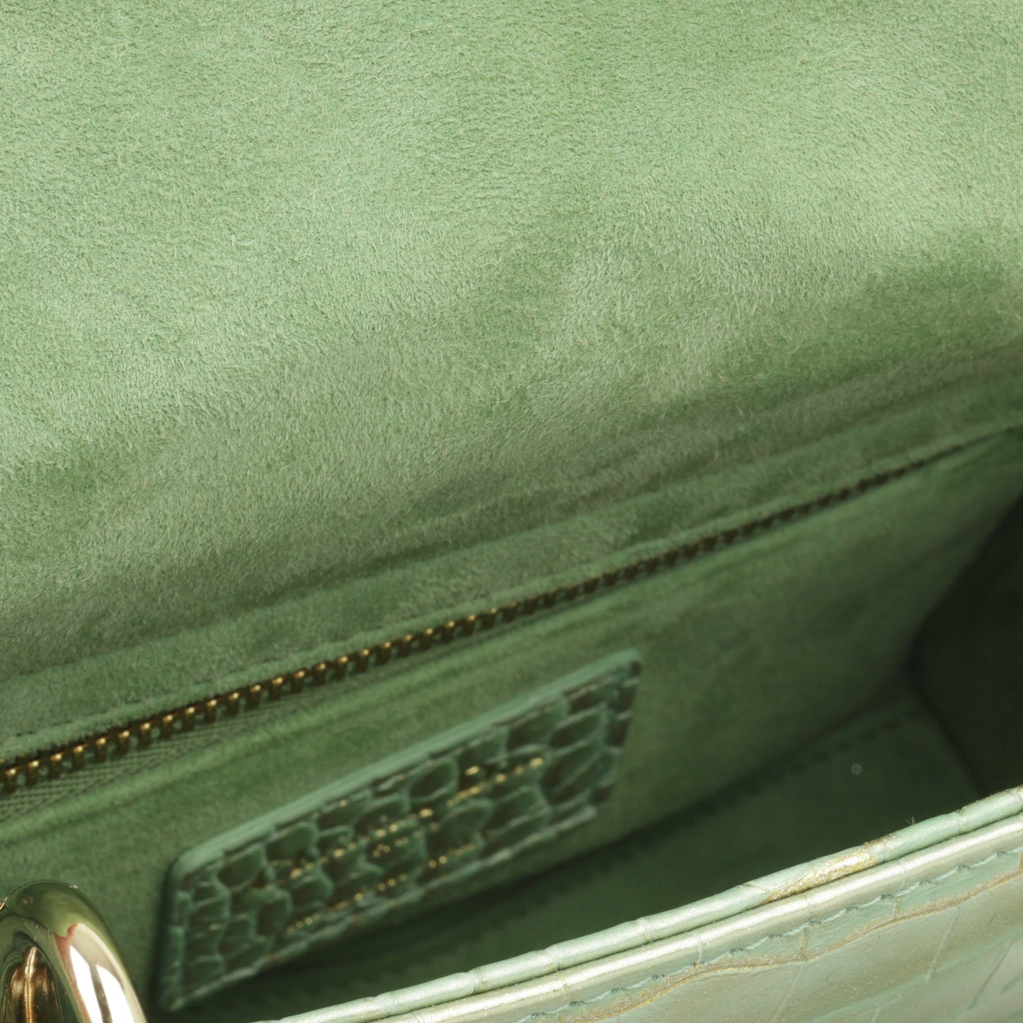 Mini Lady Dior - Green/Gold Crocodile