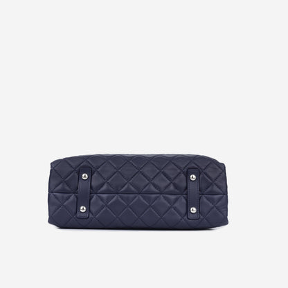 Chanel Accordion Shoulder Bag - Navy