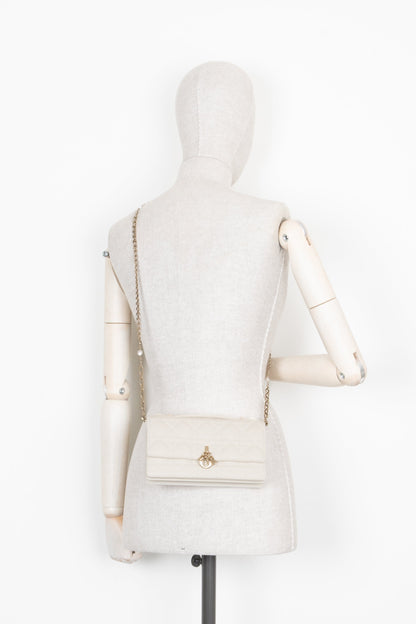 Christian Dior My Dior Top Handle Bag Cannage White Leather