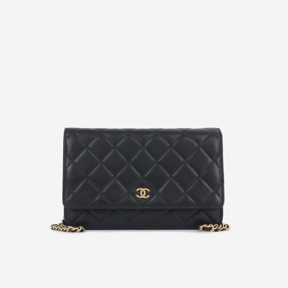 Chanel Wallet On Chain Lambskin Black Crossbody Style 2