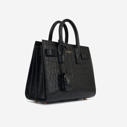 Saint Laurent Nano Sac De Jour - Black Croc
