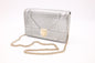 Dior Diorama Clutch on Chain in Silver Leather