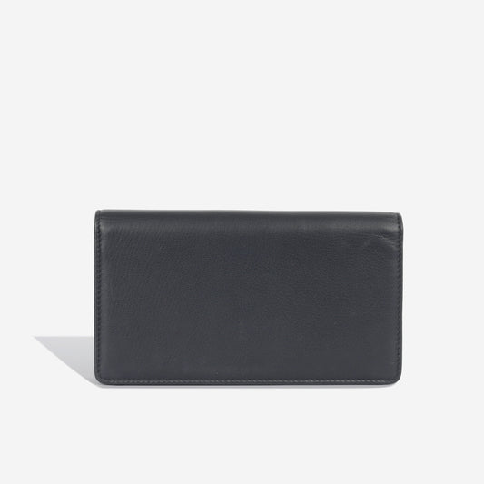 Chanel Cc Studded Wallet - Black