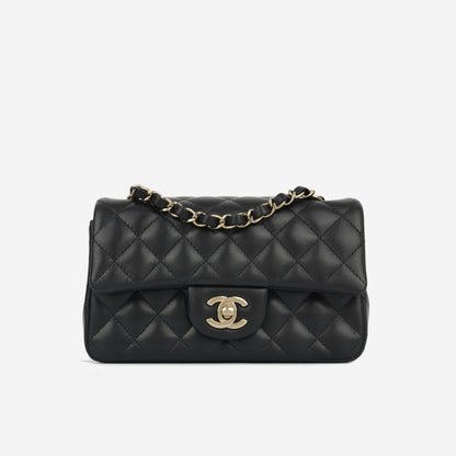 Chanel Classic Flap Lambskin Black Shoulder Bag Style 127