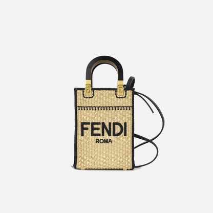Fendi Peekaboo Leather Red Tote Bag Red
