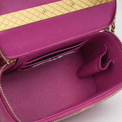 Chanel Vanity Lambskin Black Clutch Style 9