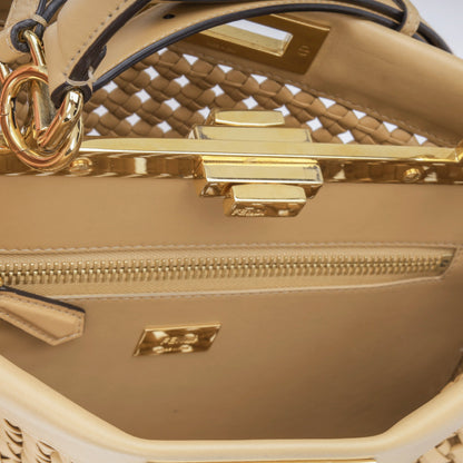 Fendi Peekaboo Leather Red Handbag Style 51