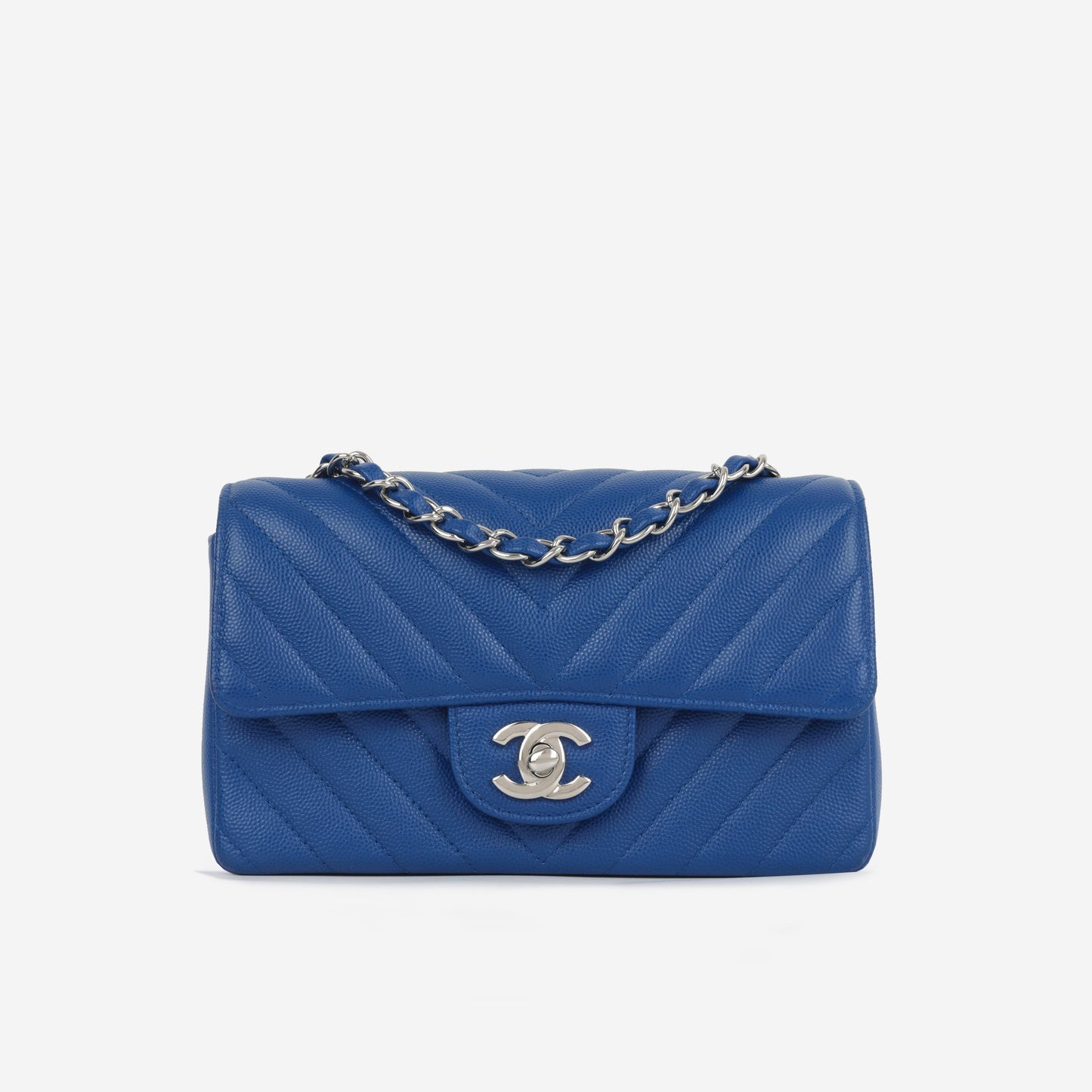 Chanel Mini Rectangular - Blue Chevron
