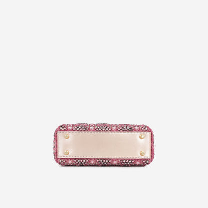 Mini Lady Dior - Pink Crystal Beaded