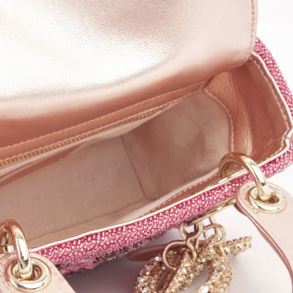 Mini Lady Dior - Pink Crystal Beaded
