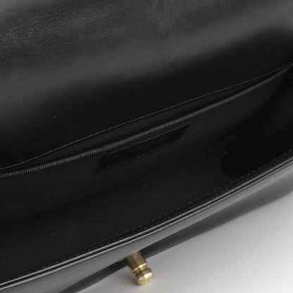 Chanel Boy Bag Lambskin Black Shoulder Bag Style 28