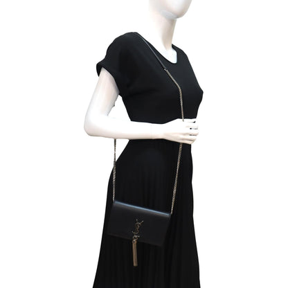 Saint Laurent Kate Leather Black Crossbody Style 14