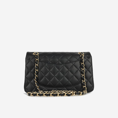 Chanel Classic Flap Lambskin Black Shoulder Bag Style 254