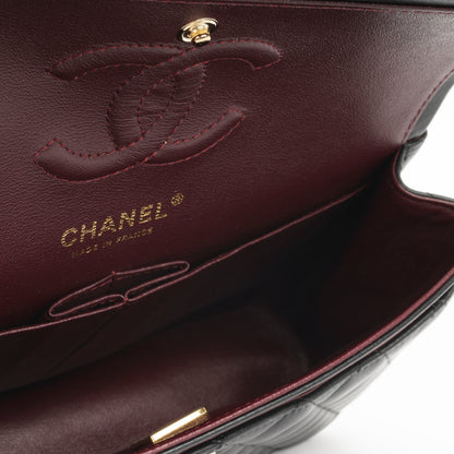 Chanel Classic Flap Lambskin Black Shoulder Bag Style 254