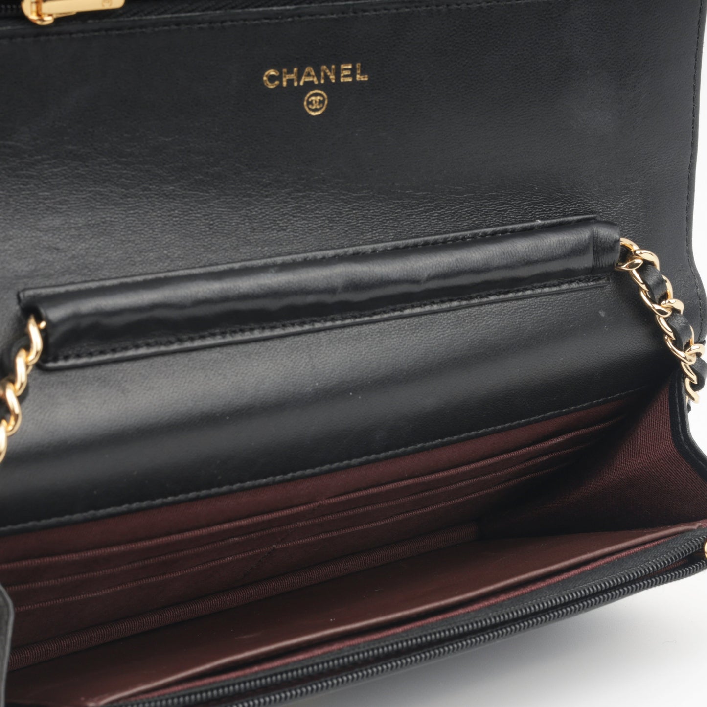 Chanel Wallet On Chain Lambskin Black Crossbody Lambskin
