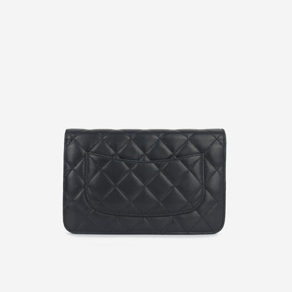 Chanel Wallet On Chain Lambskin Black Crossbody Style 2