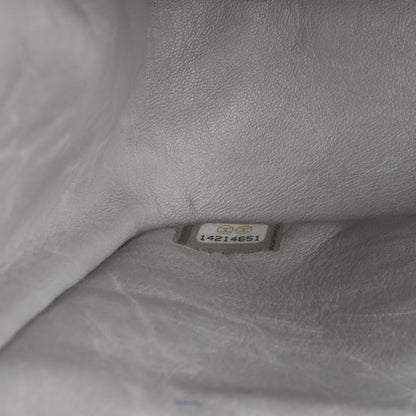 Chanel Classic Flap Lambskin Silver Shoulder Bag Style 3