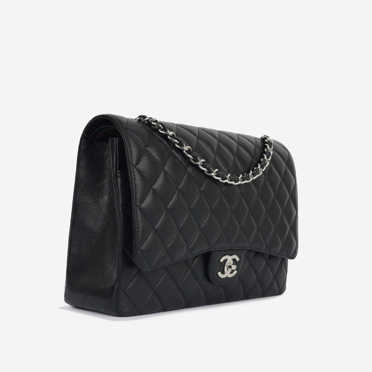 Chanel Classic Flap Lambskin Black Shoulder Bag Style 87