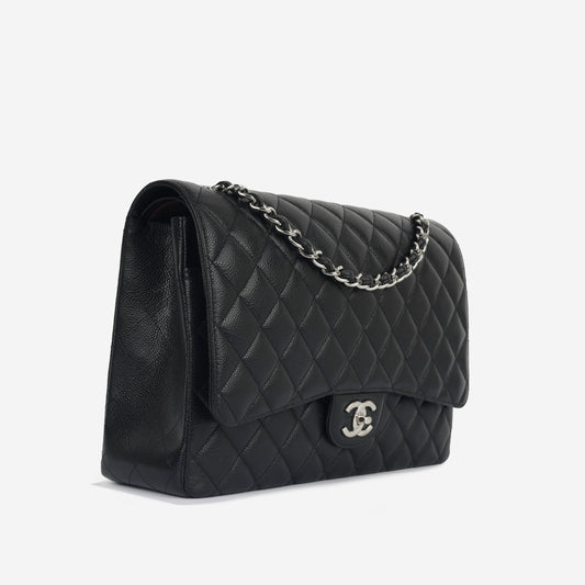 Chanel Classic Flap Lambskin Black Shoulder Bag Style 87