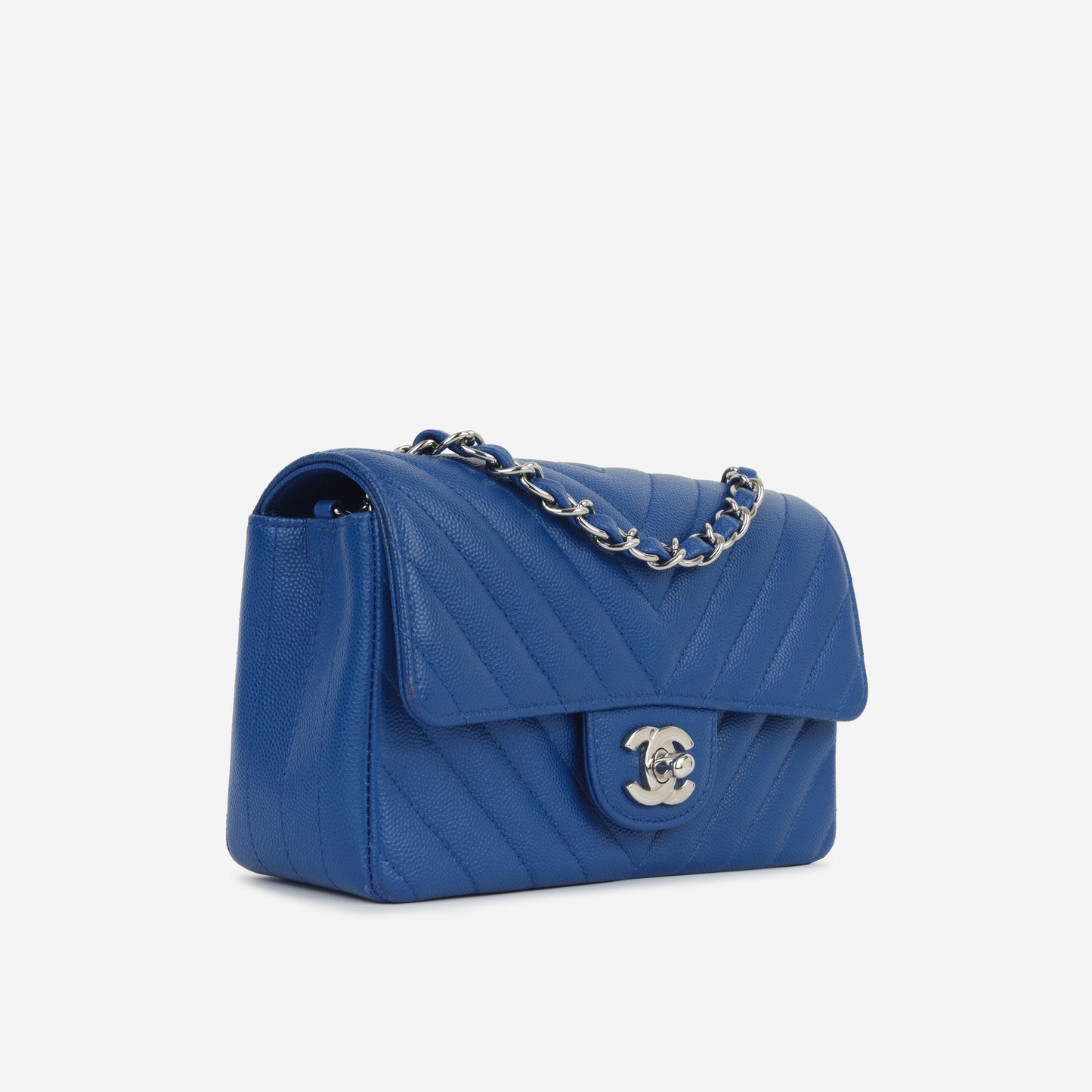 Chanel Mini Rectangular - Blue Chevron