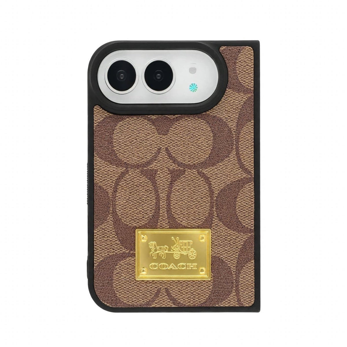 Luxury Premium CH Monogram Canvas Case for iPhone Duo