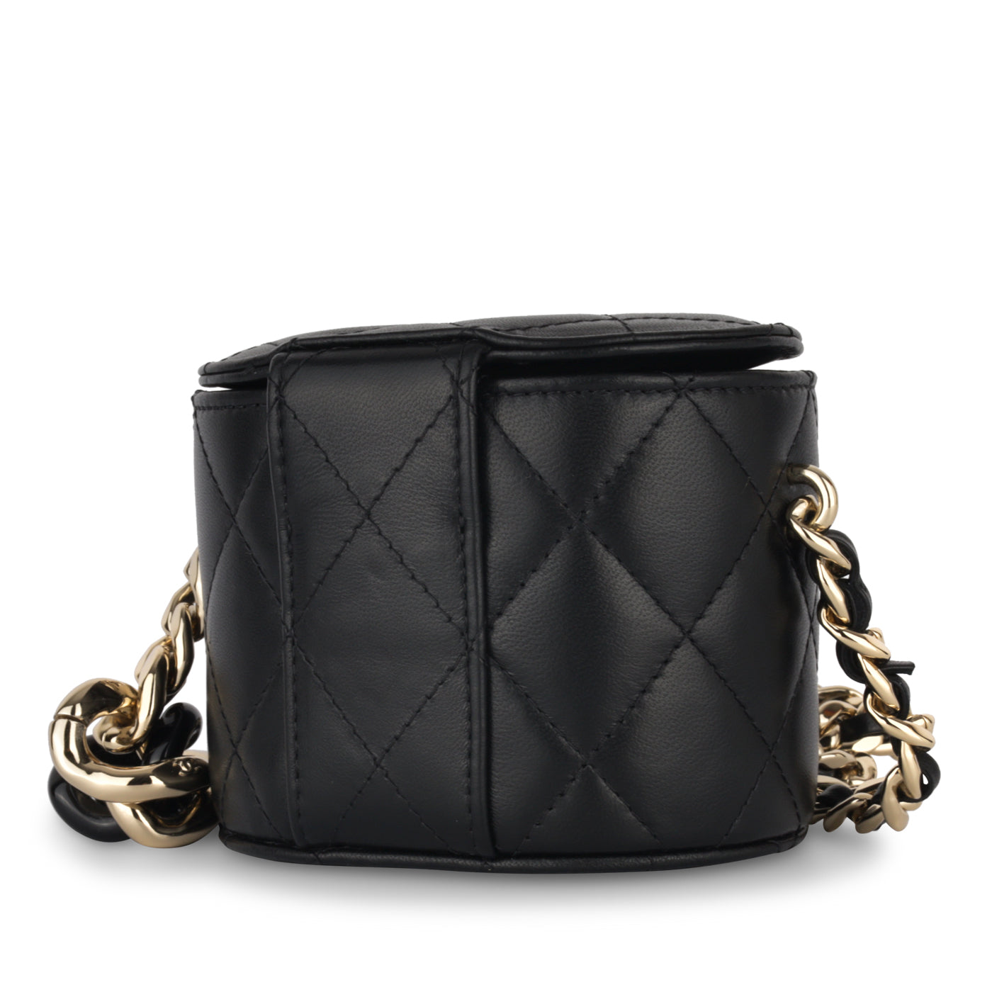 Chanel Vanity Lambskin Black Clutch Style 7