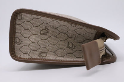 Dior Pouch in Beige Honeycomb Coated Canvas