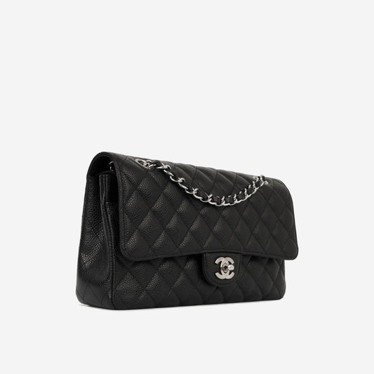 Chanel Classic Flap Caviar Black Shoulder Bag Style 66