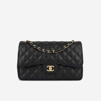 Chanel Classic Flap Lambskin Black Shoulder Bag Style 23