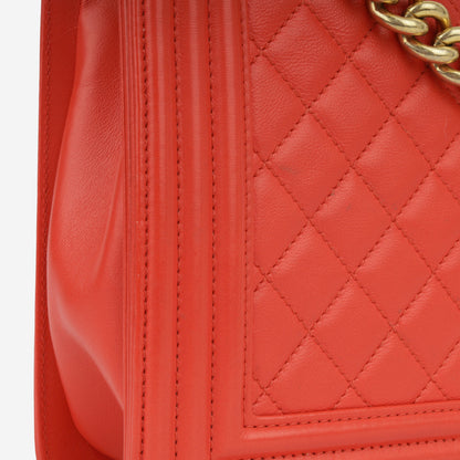 Chanel Boy Bag Lambskin Gold Shoulder Bag Lambskin