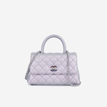 Chanel Small Coco Handle - Purple Iridescent