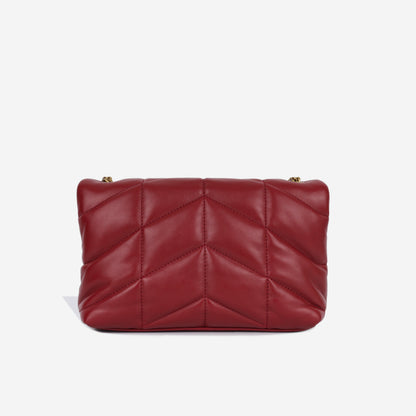 Saint Laurent Puffer Red Shoulder Bag Style 2
