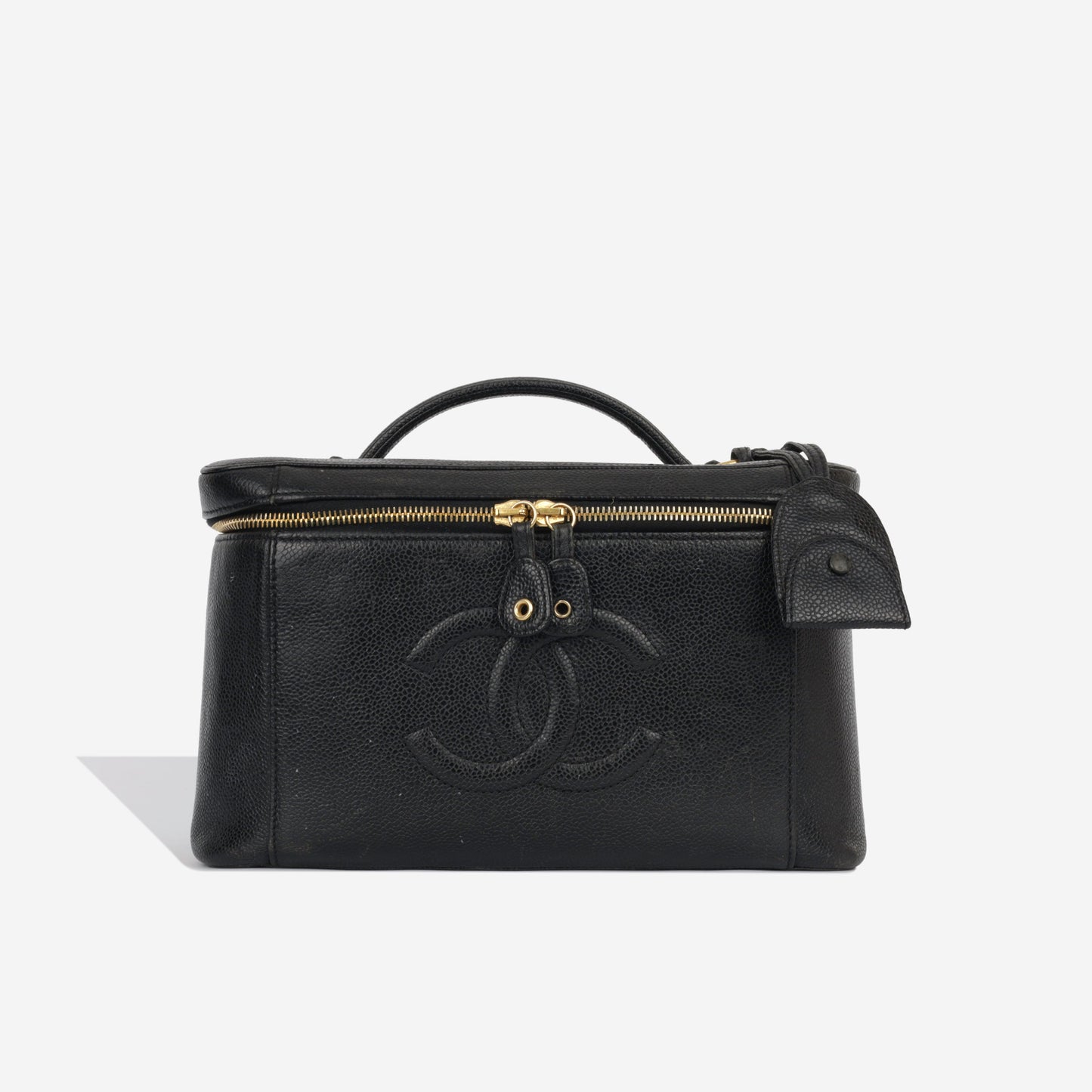 Chanel Vanity Caviar Black Clutch Style 9