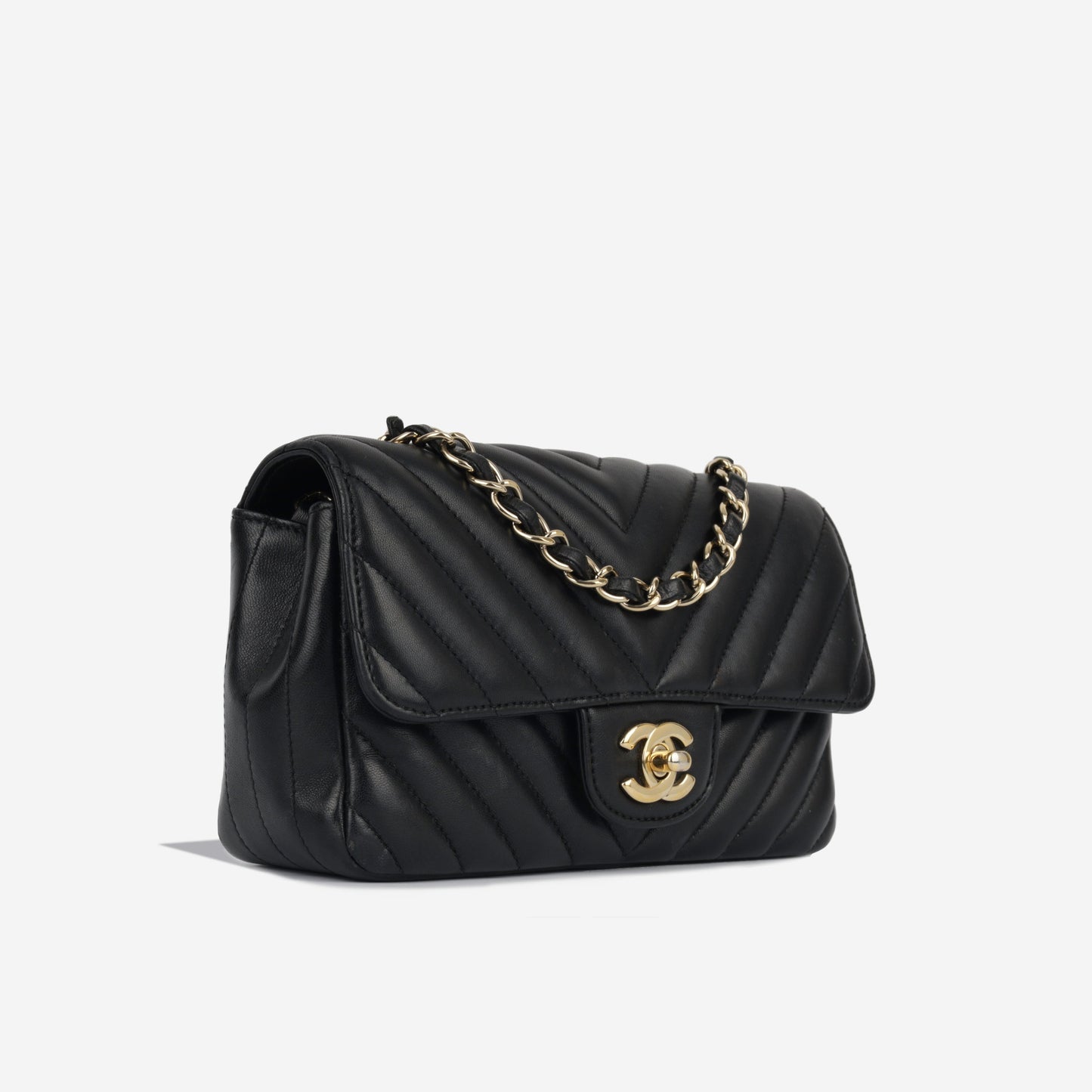 Chanel Classic Flap Lambskin Black Shoulder Bag Style 134