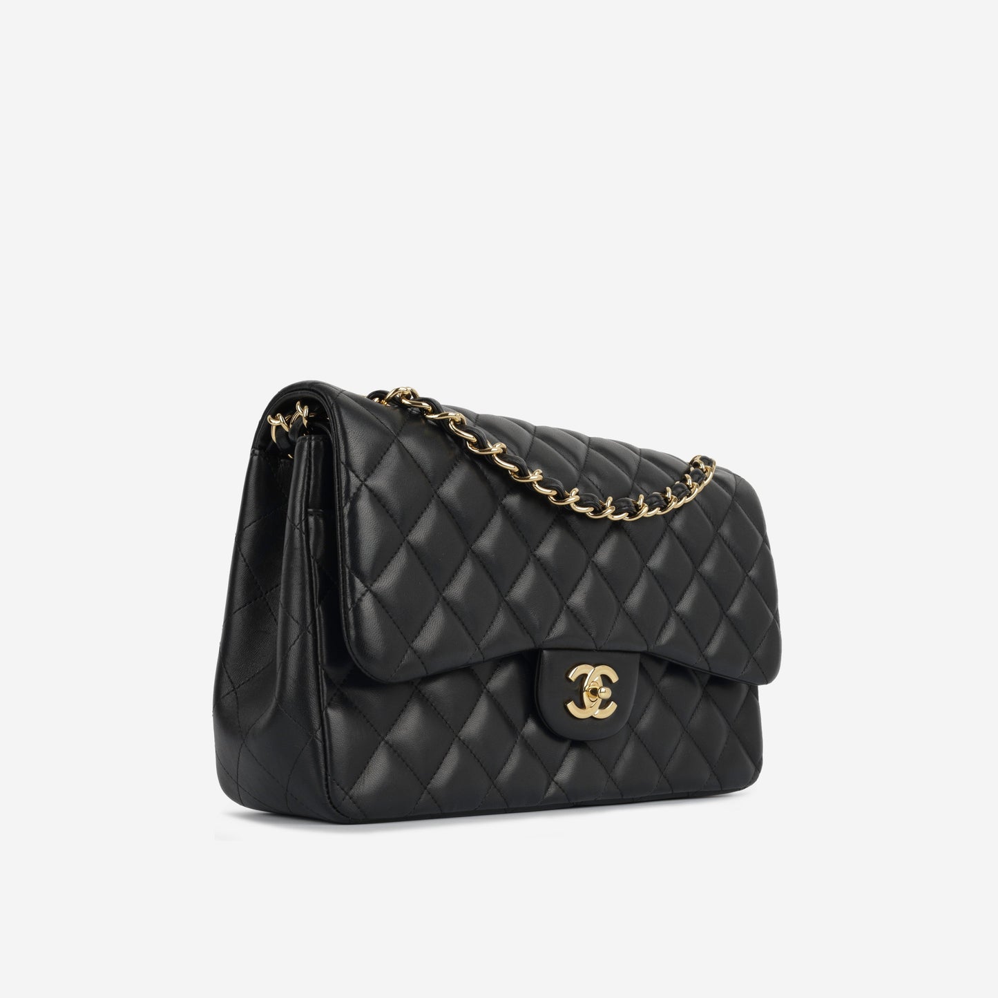 Chanel Classic Flap Lambskin Black Shoulder Bag Style 27