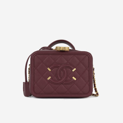 Chanel Vanity Caviar Black Clutch