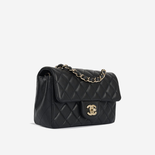 Chanel Classic Flap Lambskin Black Shoulder Bag Style 132