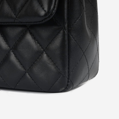 Chanel Classic Flap Lambskin Black Shoulder Bag Style 132