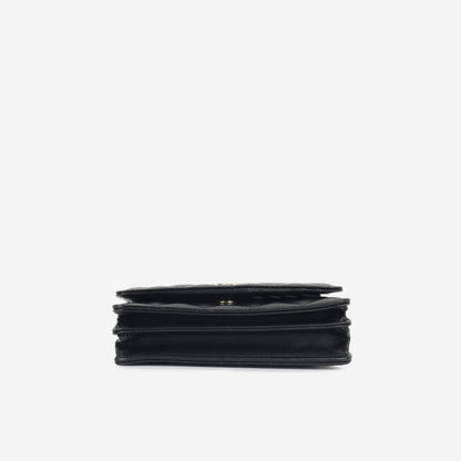 Chanel Wallet On Chain Lambskin Black Crossbody Style 11