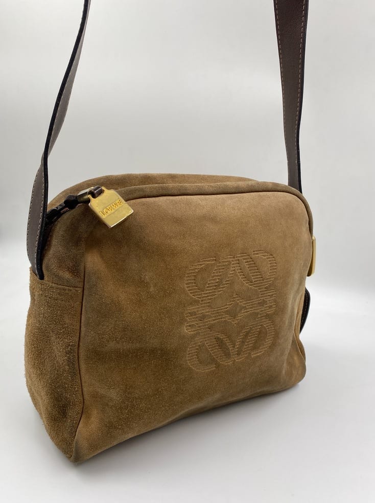 Loewe Vintage Suede Crossbody Bag
