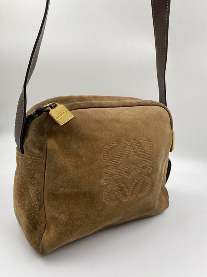 Loewe Vintage Suede Crossbody Bag