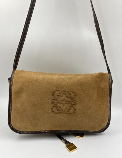 Loewe Vintage Suede Crossbody Bag