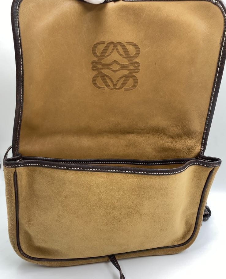 Loewe Vintage Suede Crossbody Bag