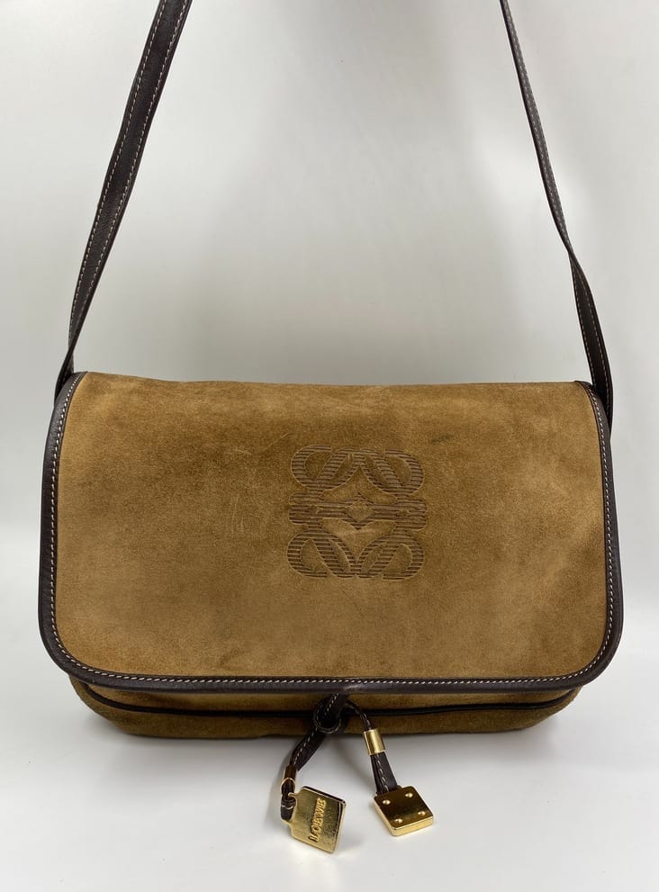 Loewe Vintage Suede Crossbody Bag