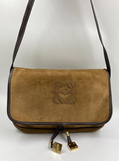 Loewe Vintage Suede Crossbody Bag