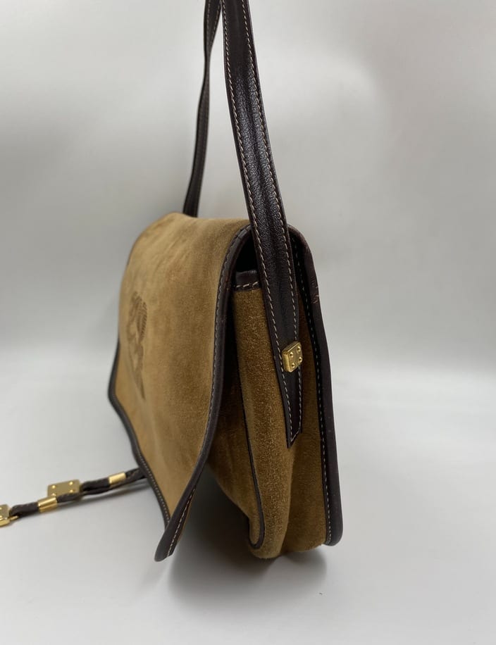 Loewe Vintage Suede Crossbody Bag