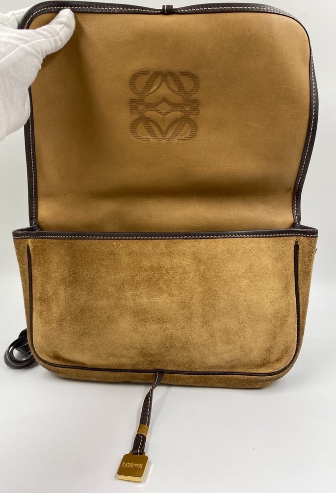 Loewe Vintage Suede Crossbody Bag