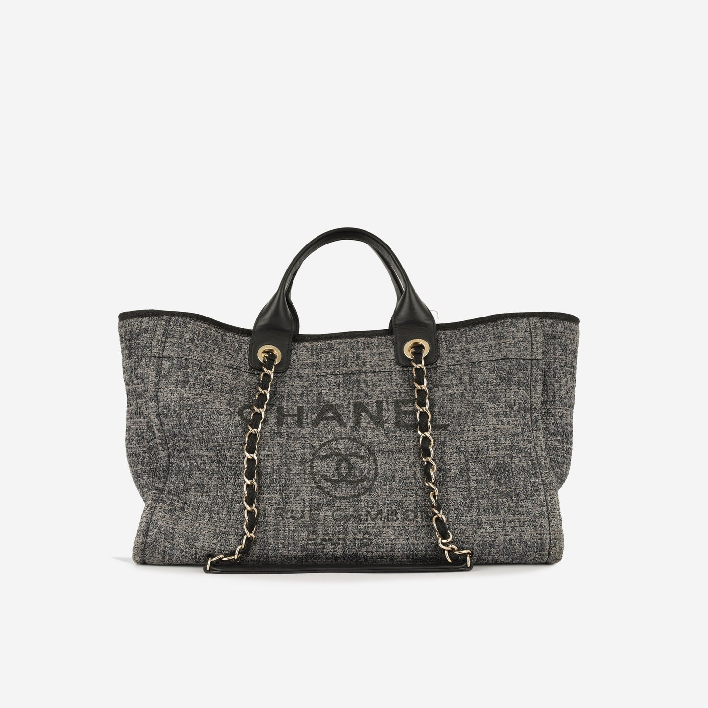 Chanel Cambon Tweed Black Tote Bag Style 2