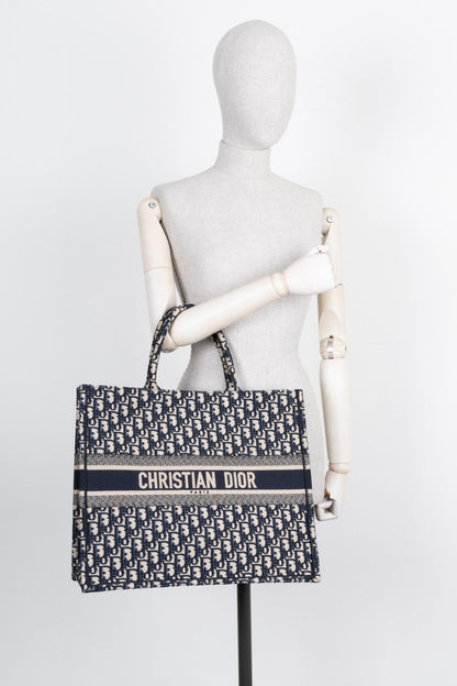 Dior Book Tote Oblique Blue Tote Bag Style 17